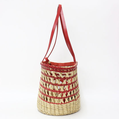 バスケット トートバッグ / KOHIMA BASKET TOT かごバッグ ロングハンドル ポーチ付き