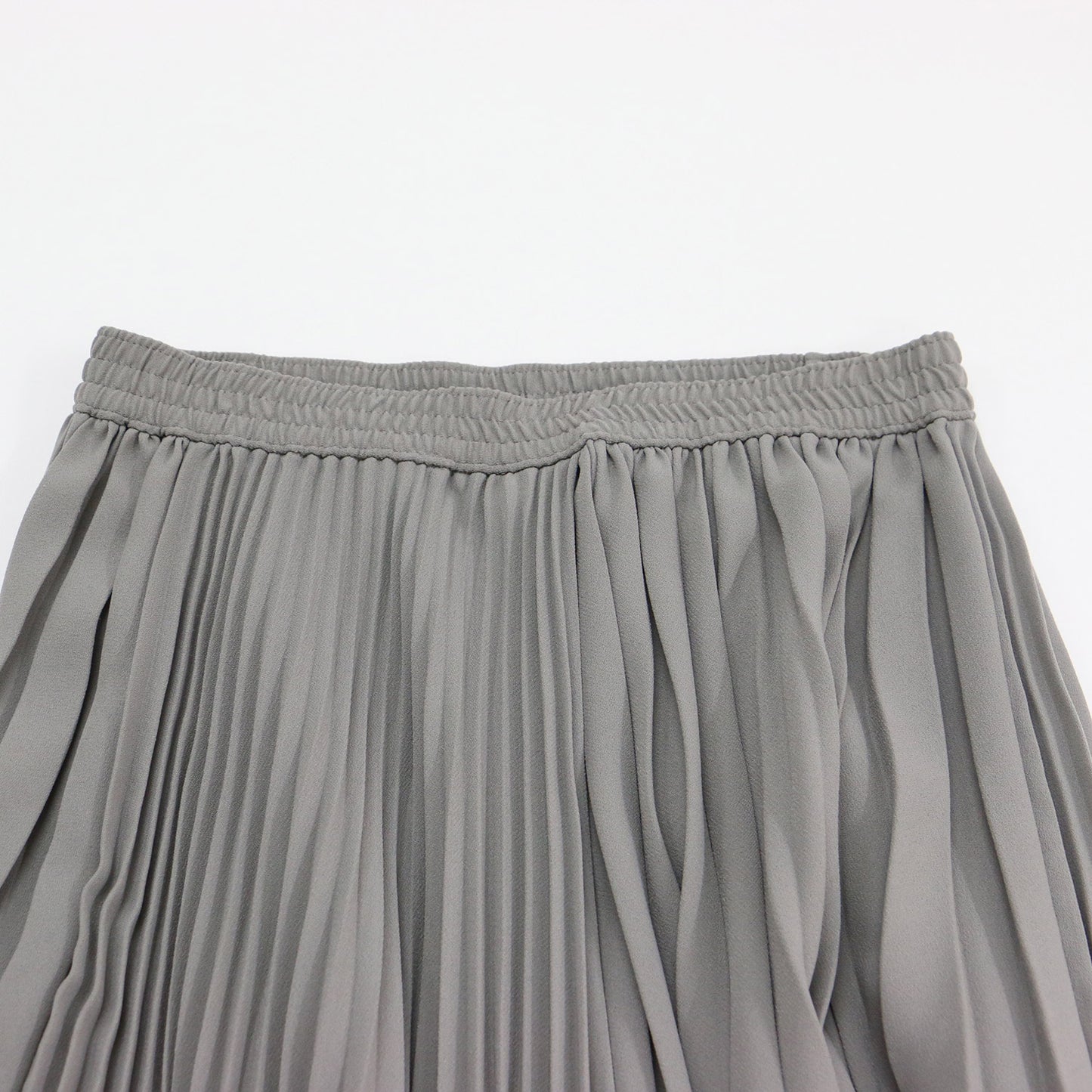 ランダムプリーツ ロング スカート / NATURAL CREPE IRREGULAR PLEAT SK アシンメトリー