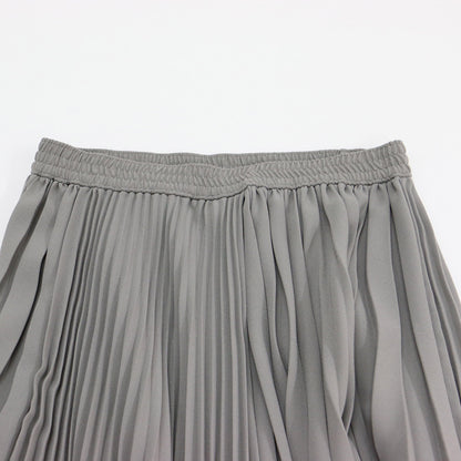 ランダムプリーツ ロング スカート / NATURAL CREPE IRREGULAR PLEAT SK アシンメトリー
