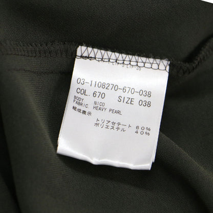 スキッパー ジョーゼット ブラウス / Heavy Pearl Nico フレンチスリーブ ギャザー タック ウォッシャブル