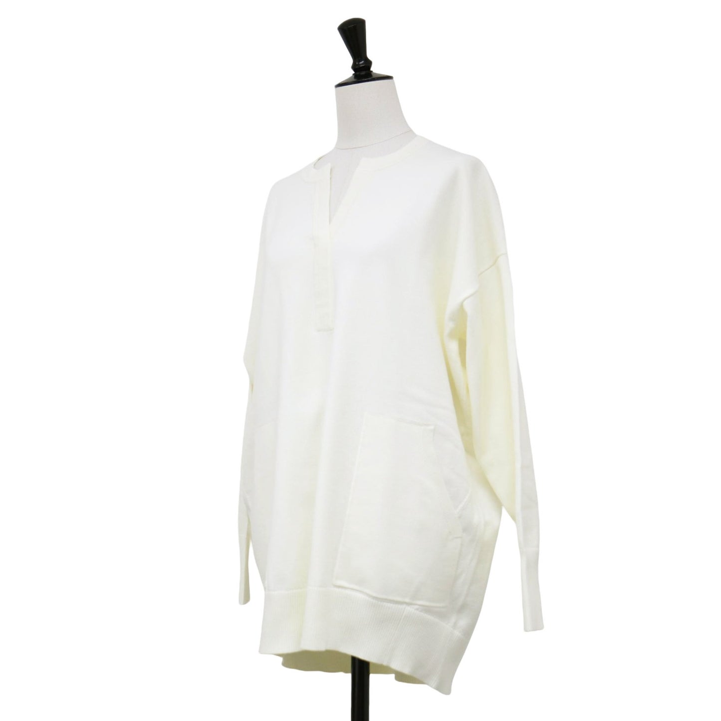 スキッパーネック プルオーバー / Snow Gracie ニット 長袖 ポケット ドロップショルダー ウォッシャブル