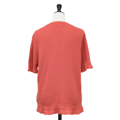 スカラップ ショートスリーブ ニット / Bristol Cotton Lace Trim PO サマーニット 半袖 コットン ナイロン