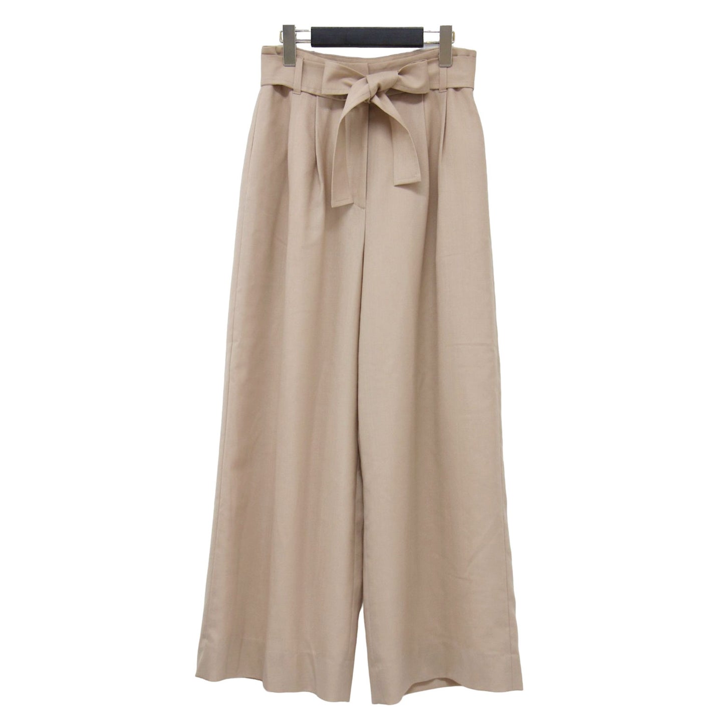 23秋冬 ライトカルゼ ベルテッド パンツ / ワイド 2タック Aライン ウール