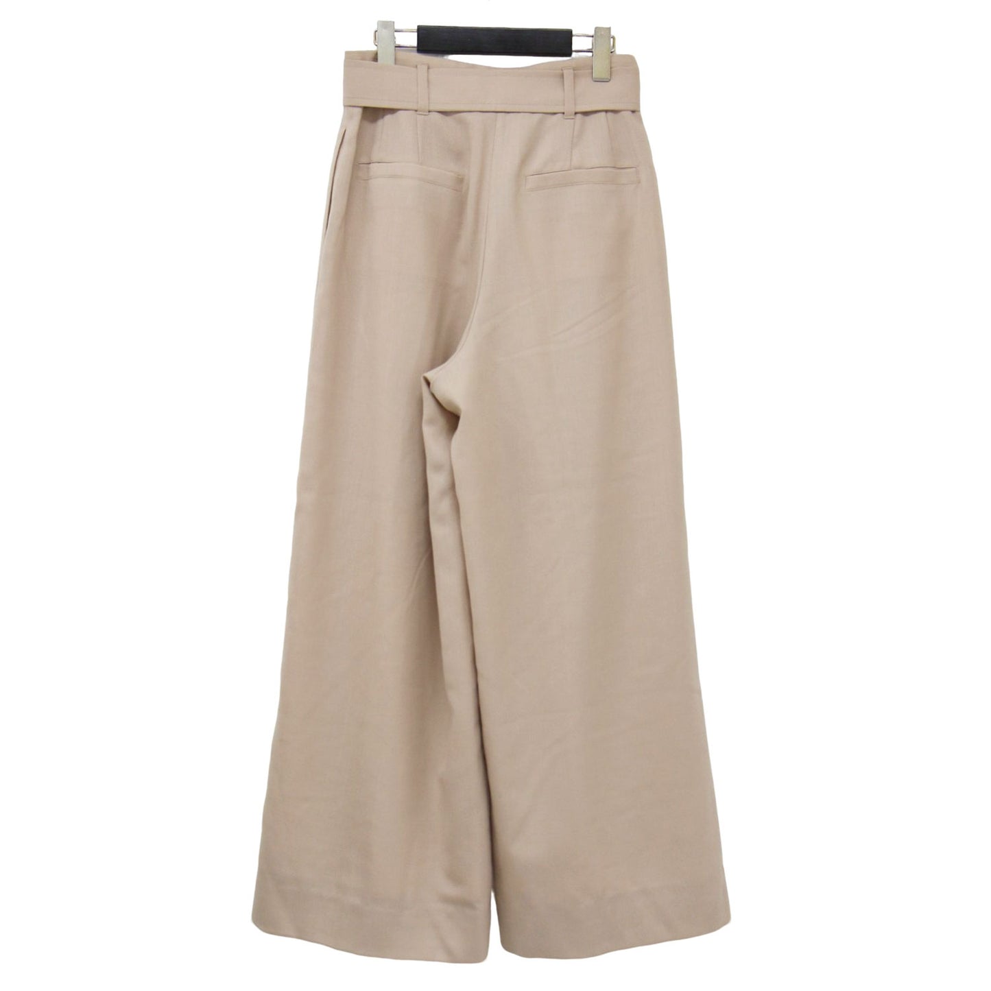 23秋冬 ライトカルゼ ベルテッド パンツ / ワイド 2タック Aライン ウール