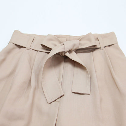 23秋冬 ライトカルゼ ベルテッド パンツ / ワイド 2タック Aライン ウール