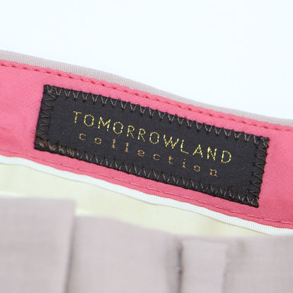 20春夏 スモーキング ストレッチ シガレット パンツ / スラックス センタープレス ウール ナイロン