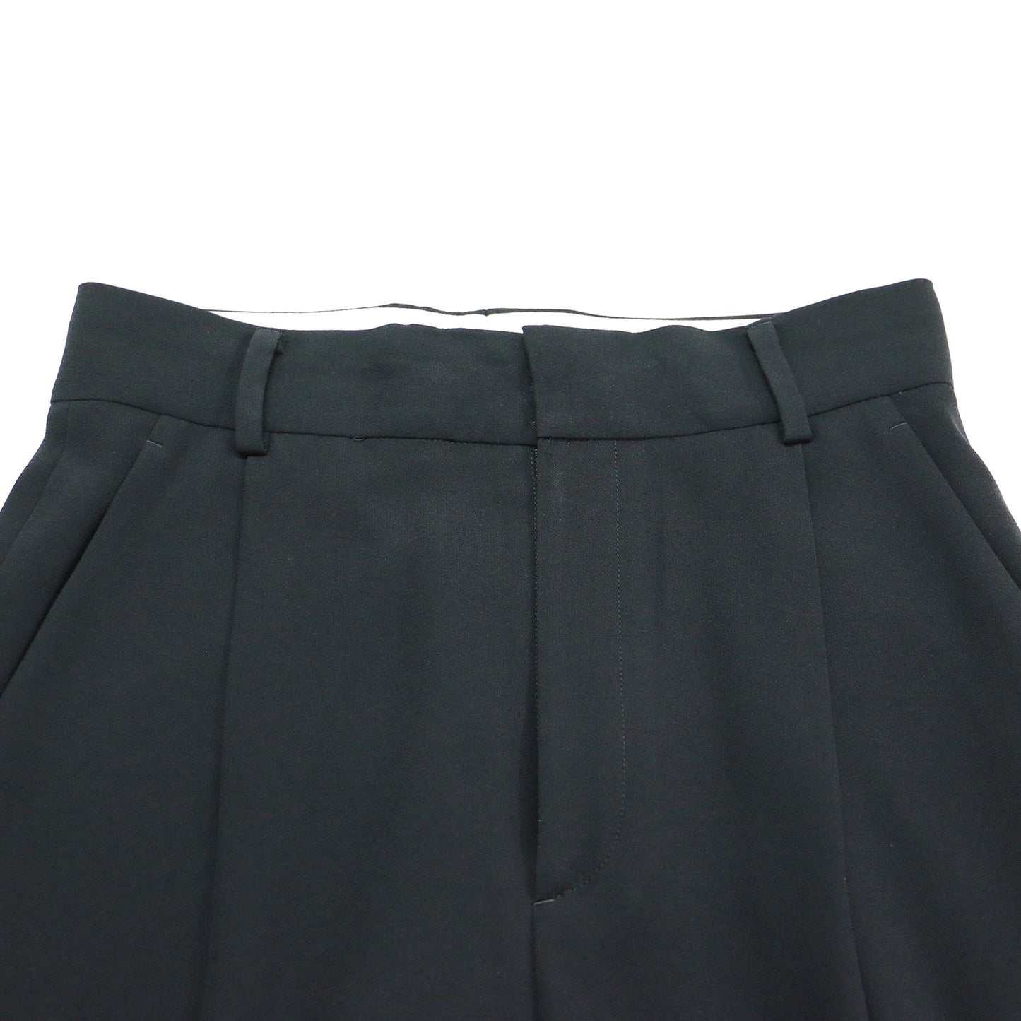 ジョーゼット タック パンツ / ハイウエスト テーパード センタープレス