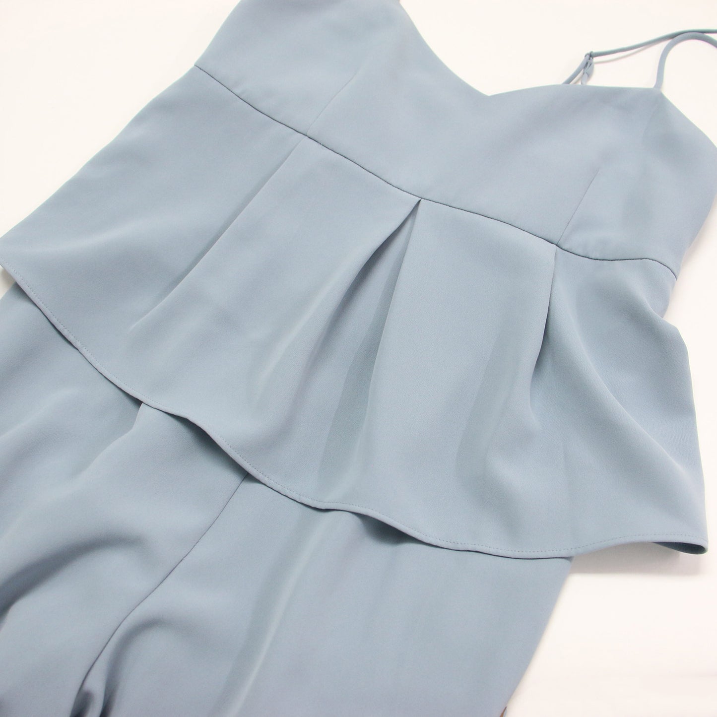 24春夏 パフィーツイル ペプラム オールインワン / ワイドパンツ キャミソール フレア タック ギャザー