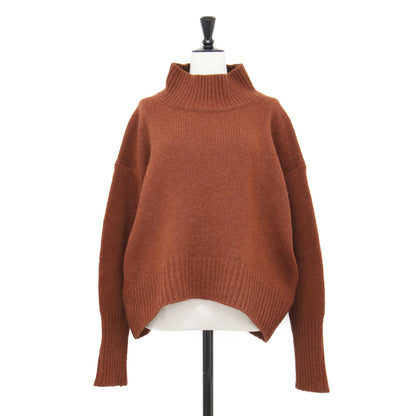 21秋冬 ファインウール ハイネック プルオーバー / ニット 長袖 ドロップショルダー ワイド ウール