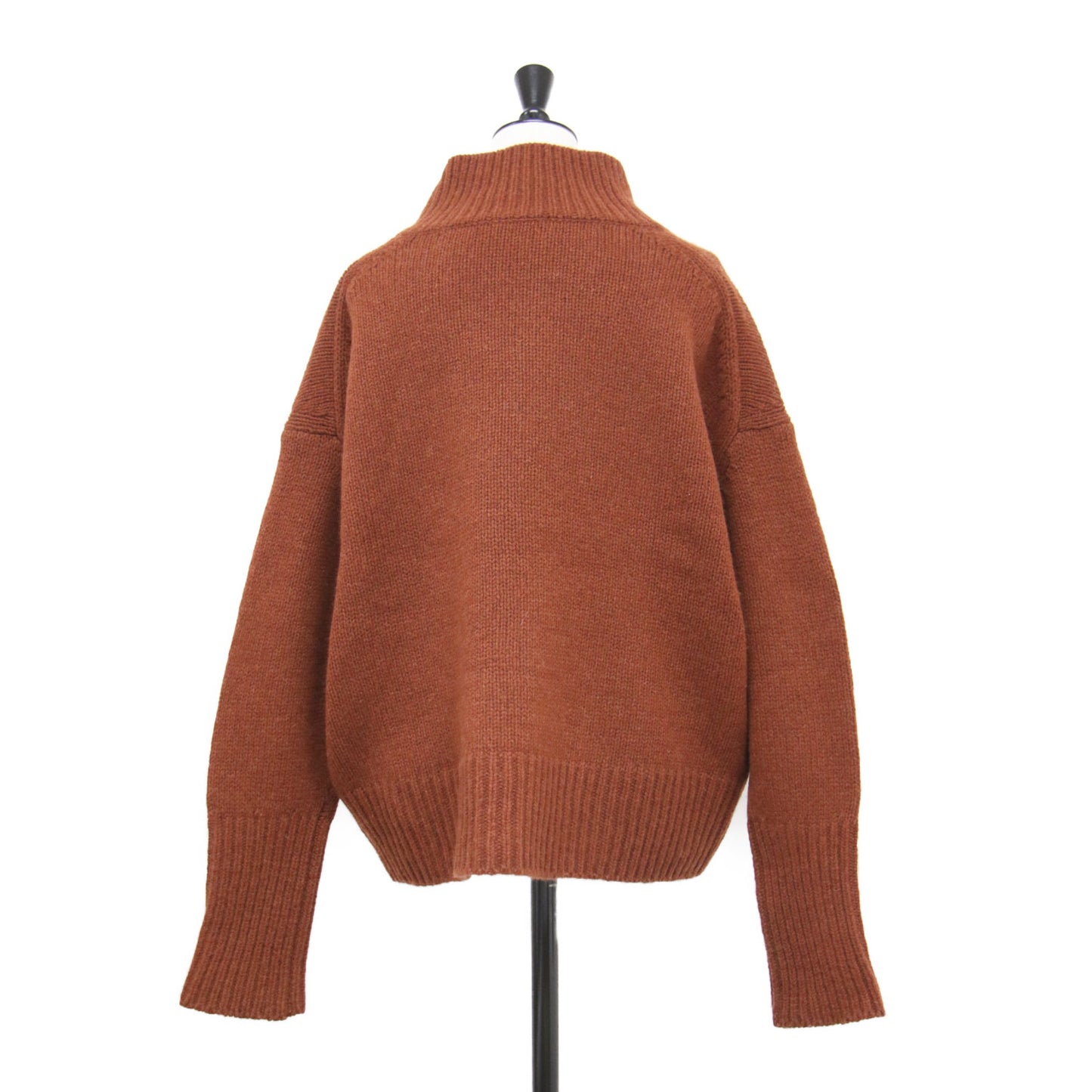 21秋冬 ファインウール ハイネック プルオーバー / ニット 長袖 ドロップショルダー ワイド ウール