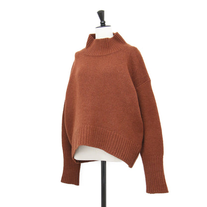 21秋冬 ファインウール ハイネック プルオーバー / ニット 長袖 ドロップショルダー ワイド ウール