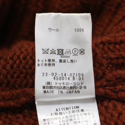 21秋冬 ファインウール ハイネック プルオーバー / ニット 長袖 ドロップショルダー ワイド ウール