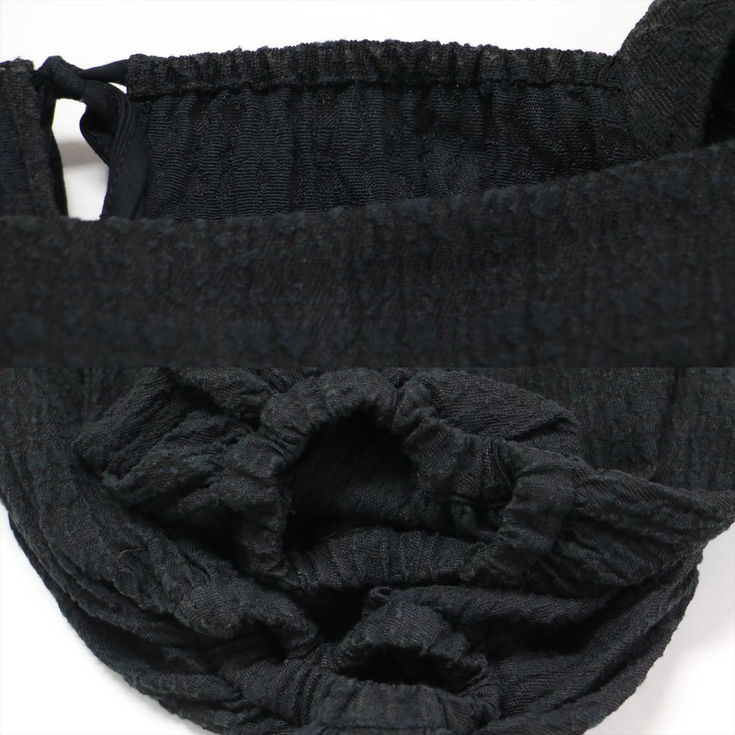 22秋冬 バブルジャガード パフスリーブ ブラウス / プルオーバー 長袖 スクエアネック クロップド丈 コットン