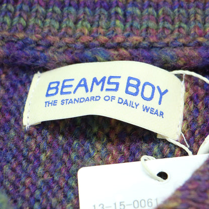 23秋冬 カスリ フリンジ カーディガン / ショート丈 ドロップショルダー ローゲージ 襟付き 多色カスリ グラデーション