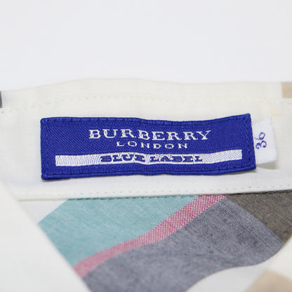 チェック シャツ ワンピース / ミニ丈 膝上 パフスリーブ 半袖 ホースマーク 刺繍 フリル ティアード コットン