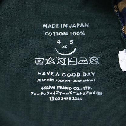 トリコバスクボーダーのビッグスリット / Tシャツ カットソー ボートネック 半袖 ショートスリーブ オーバーサイズ ワイド コットン