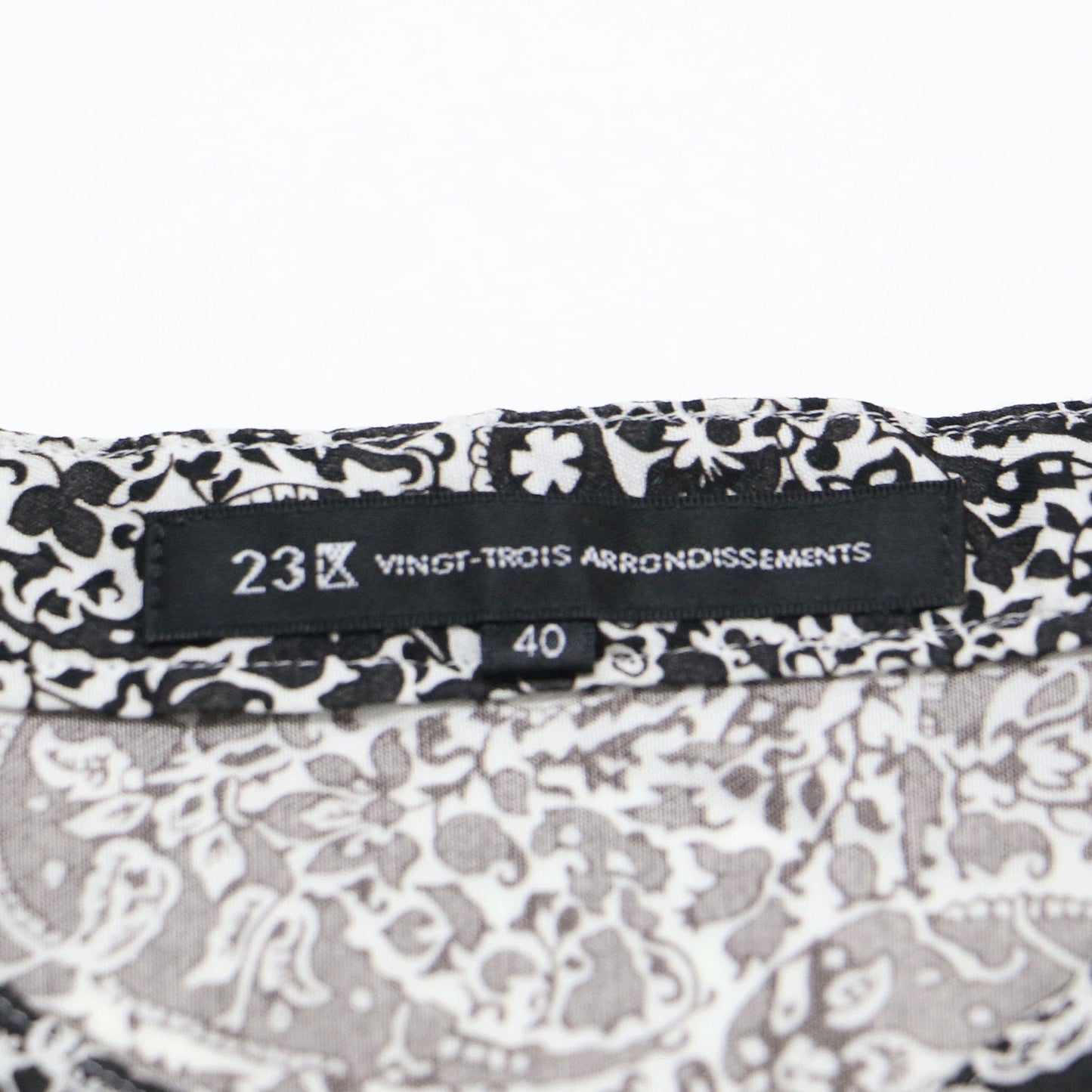 ペイズリー シャツ ワンピース / ロング丈 半袖 フレンチスリーブ バンドカラー ベルト シルク混