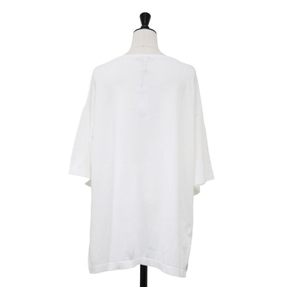 ニット ドルマン Tシャツ / 半袖 ショートスリーブ クルーネック コットン