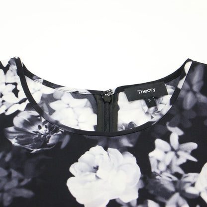 花柄 プリント ノースリーブ ブラウス / PHOTO FLORAL CDC BRINGAM クルーネック シルク