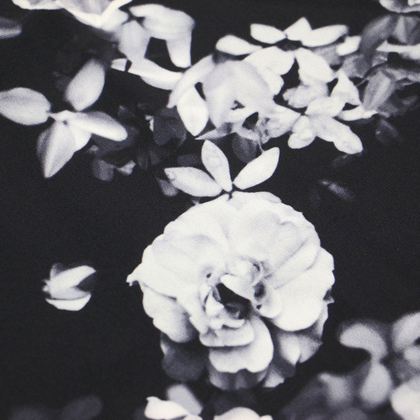 花柄 プリント ノースリーブ ブラウス / PHOTO FLORAL CDC BRINGAM クルーネック シルク