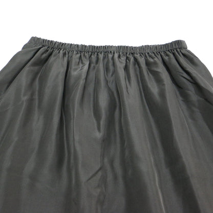 ミモレ サテン フレア スカート / CHARMEUSE SUB PULL ON FL SK ウエストゴム ギャザー シルク
