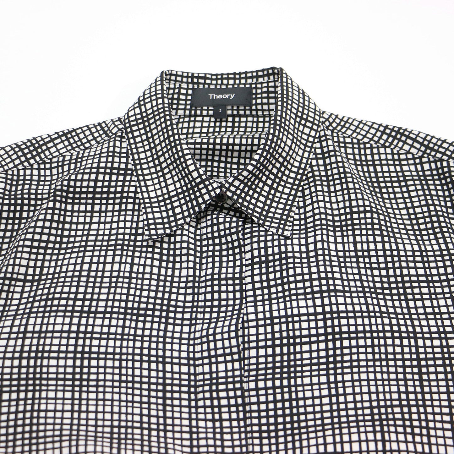 ジオメトリック柄 シャツ ワンピース / GEOMETRIC PRINT BELTED SHIRT DRESS ロング丈 長袖 ロープベルト スリット