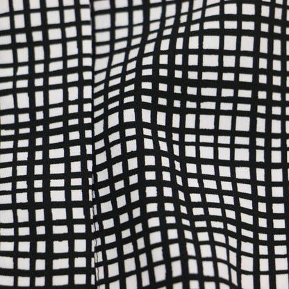 ジオメトリック柄 シャツ ワンピース / GEOMETRIC PRINT BELTED SHIRT DRESS ロング丈 長袖 ロープベルト スリット