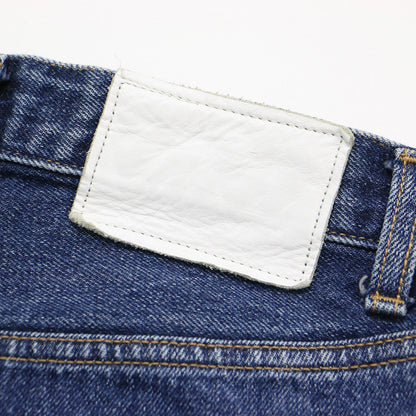 コットン デニム ブーツカット パンツ / センタープレス 5ポケット ナノバブル加工