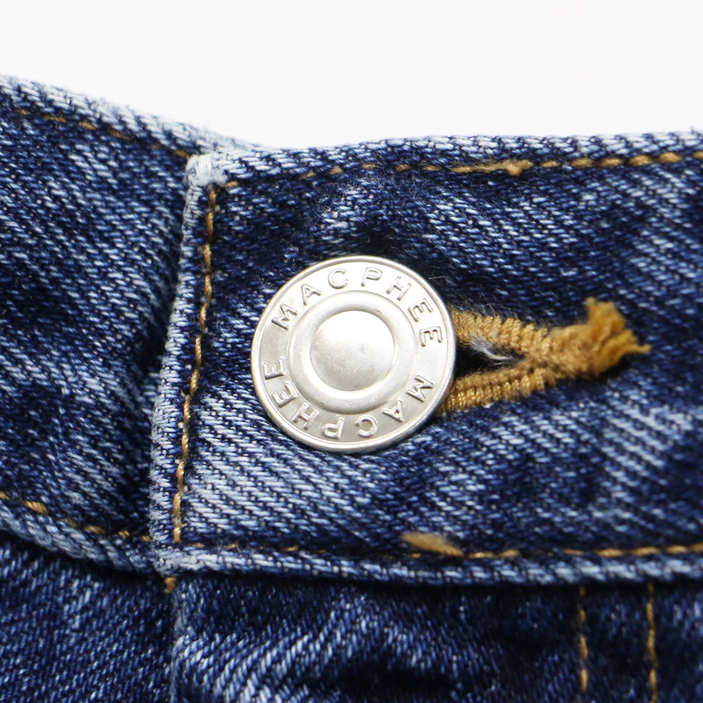 コットン デニム ブーツカット パンツ / センタープレス 5ポケット ナノバブル加工