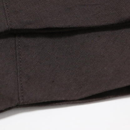 20春夏 ハイブリッド ストレッチ ベルテッド ノーカラー ジャケット / 長袖 ドルマンスリーブ Vネック リネン