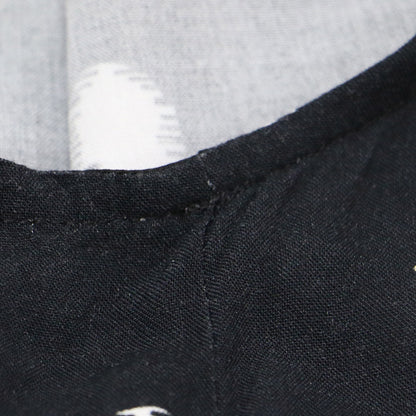 ドット ノースリーブ ワンピース / フレア ギャザー ティアード レーヨン