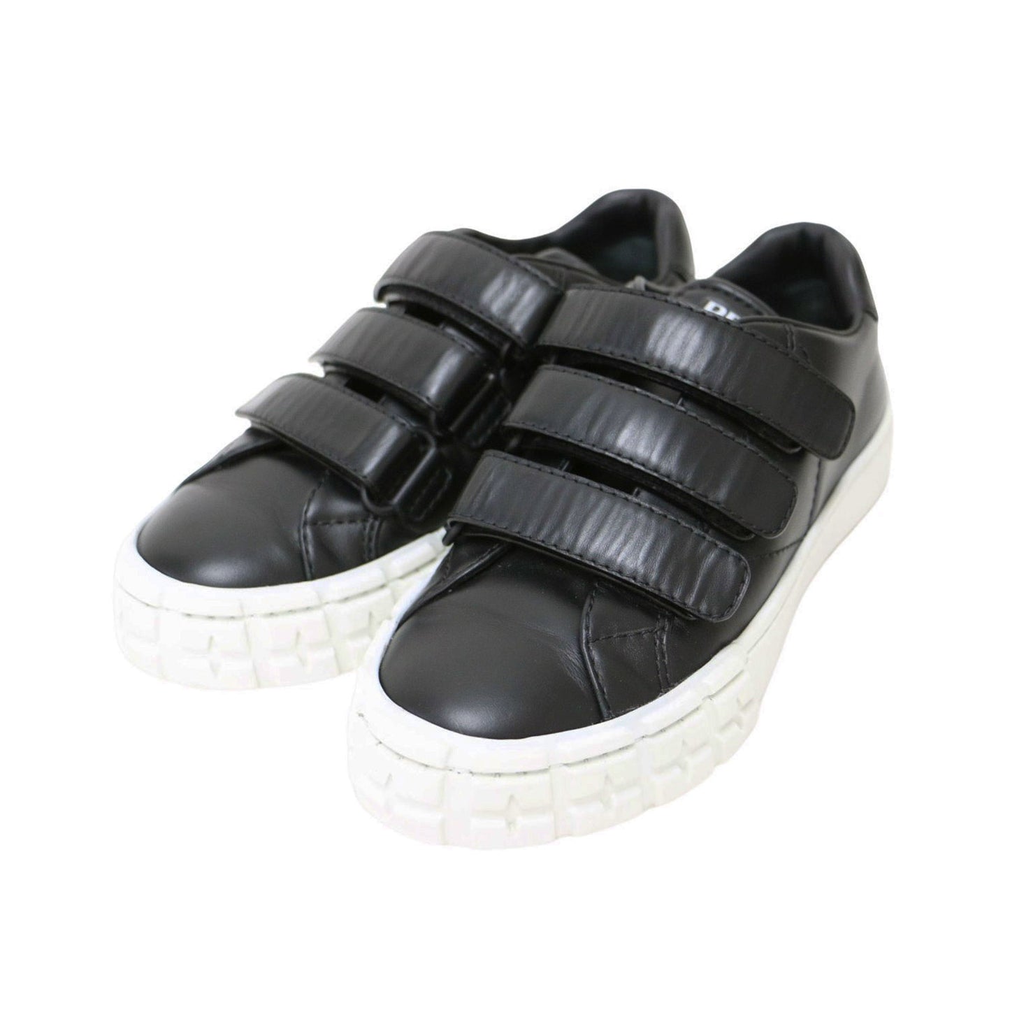 レザー ベルクロ スニーカー / ローカット マジックテープ マット