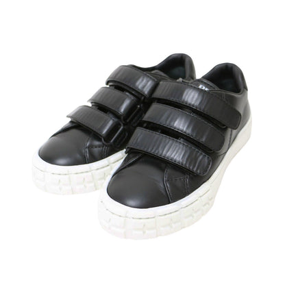 レザー ベルクロ スニーカー / ローカット マジックテープ マット