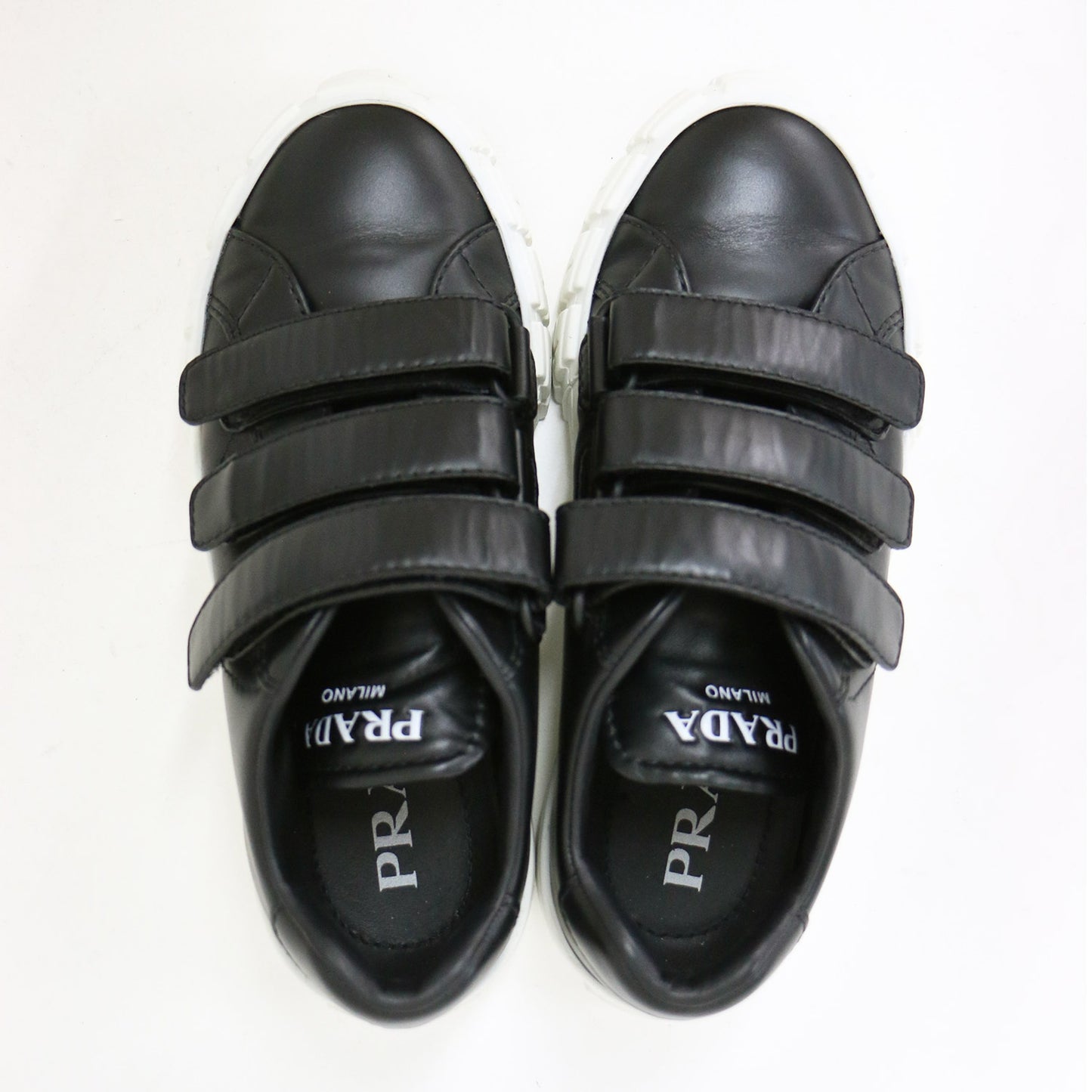 レザー ベルクロ スニーカー / ローカット マジックテープ マット