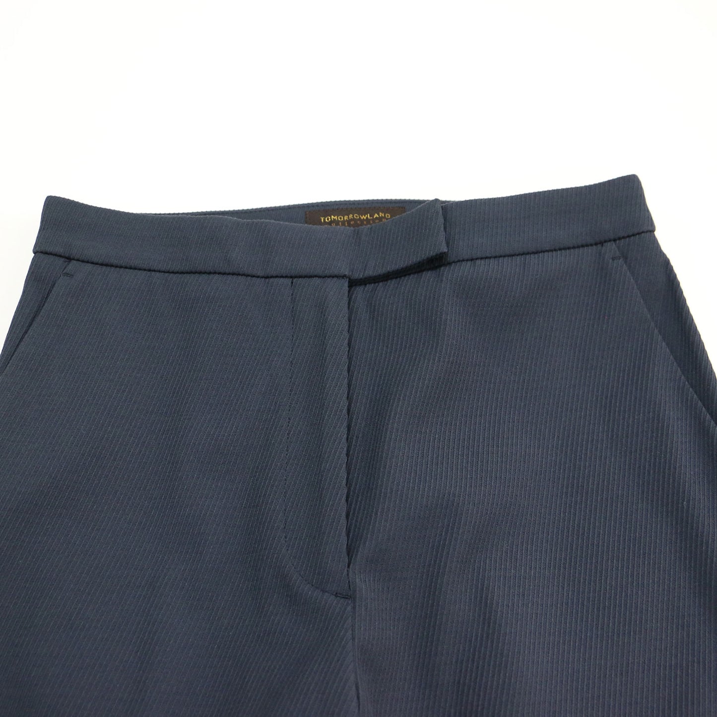 24春夏 ビッグカルゼ バックスリット パンツ / シガレットパンツ スラックス テーパード センタープレス ストレッチ