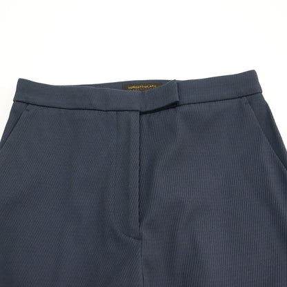24春夏 ビッグカルゼ バックスリット パンツ / シガレットパンツ スラックス テーパード センタープレス ストレッチ