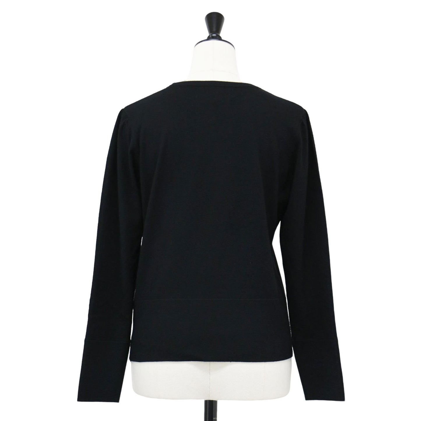 24秋冬 女の子モチーフ ニット / クルーネック 長袖 ギャザースリーブ ストレッチ