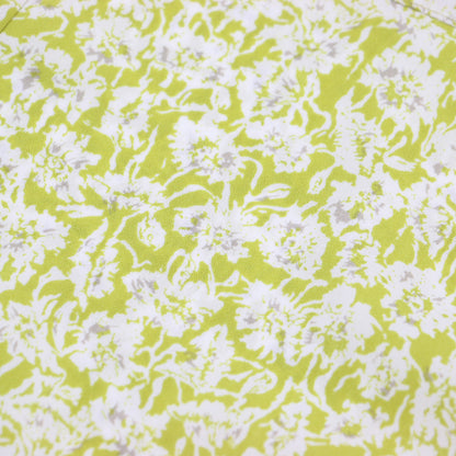 フラワープリント ブラウス / Vネック 半袖 総柄 花柄 リボン タック ボックスシルエット