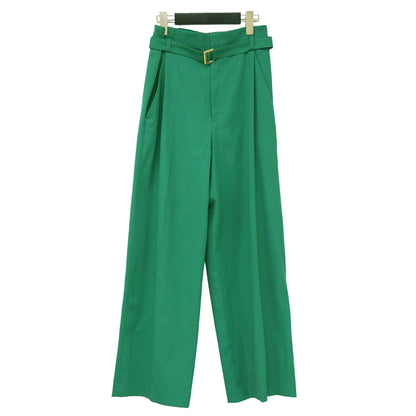 シェルタリング ヨークレス パンツ / ワイドパンツ ハイウエスト タック ベルト ウエストゴム