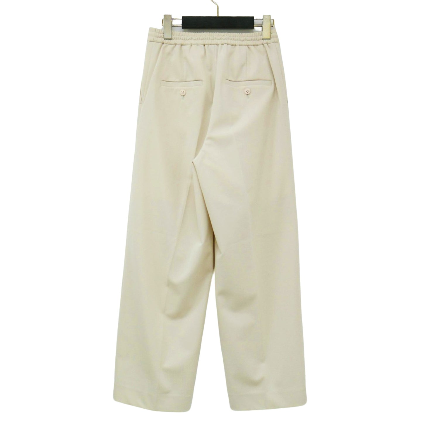 プレシャスモック ドローストリング ストレートパンツ / タックパンツ センタープレス ウエストゴム