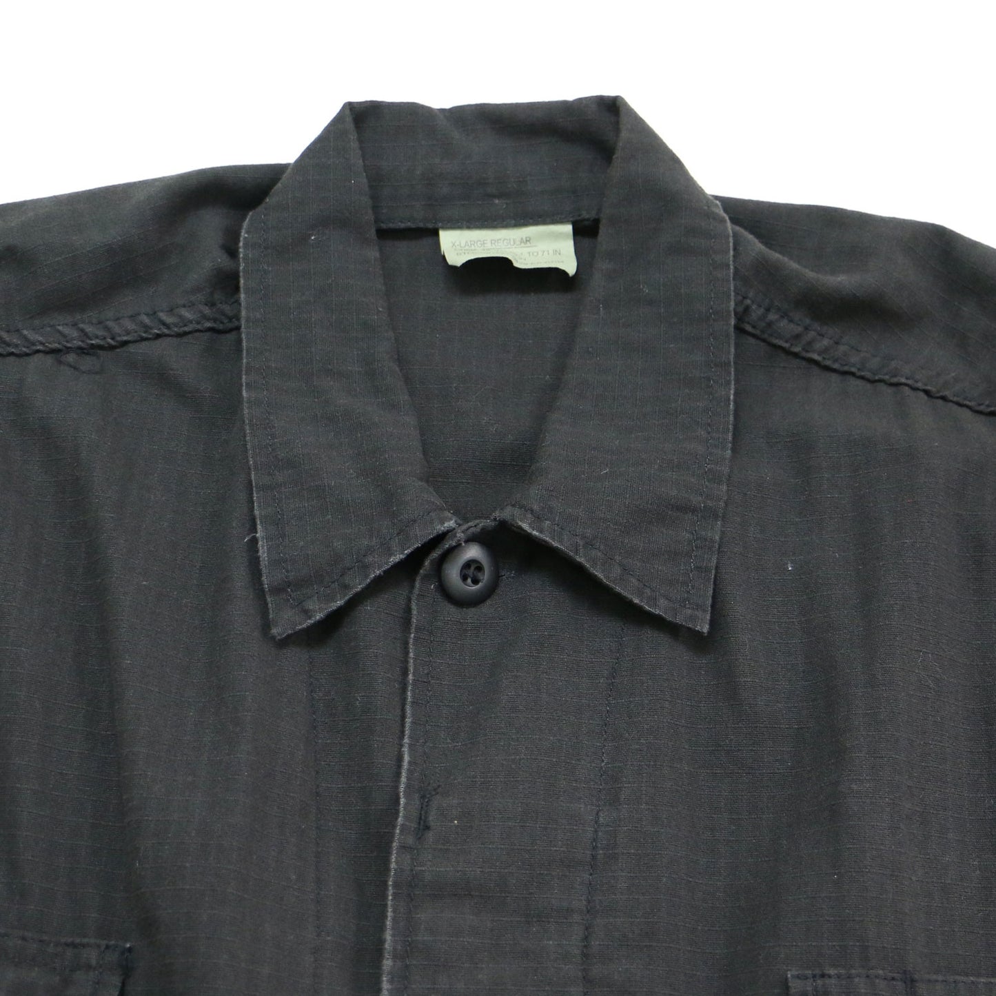 BDU シャツ ノースリーブ ベスト / ミリタリー リップストップ コットン