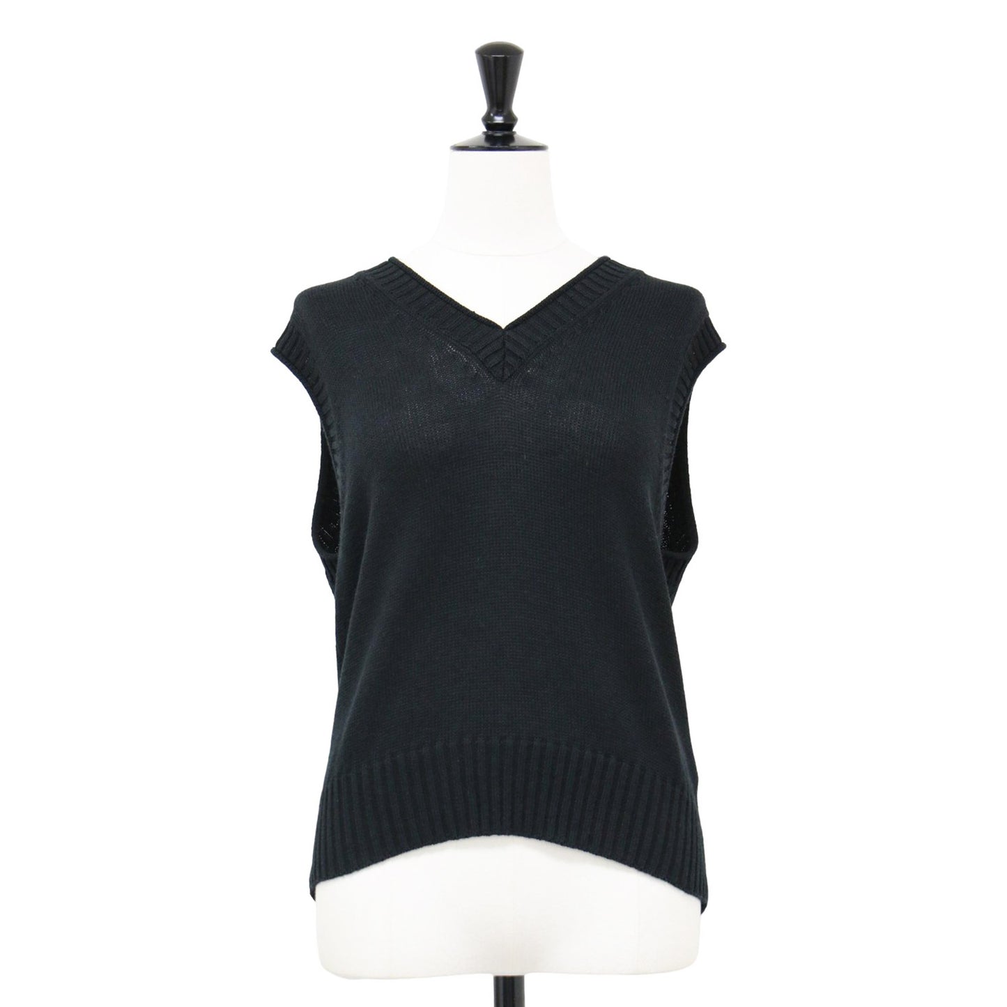 ニット ベスト / Vネック リネン コットン シルク