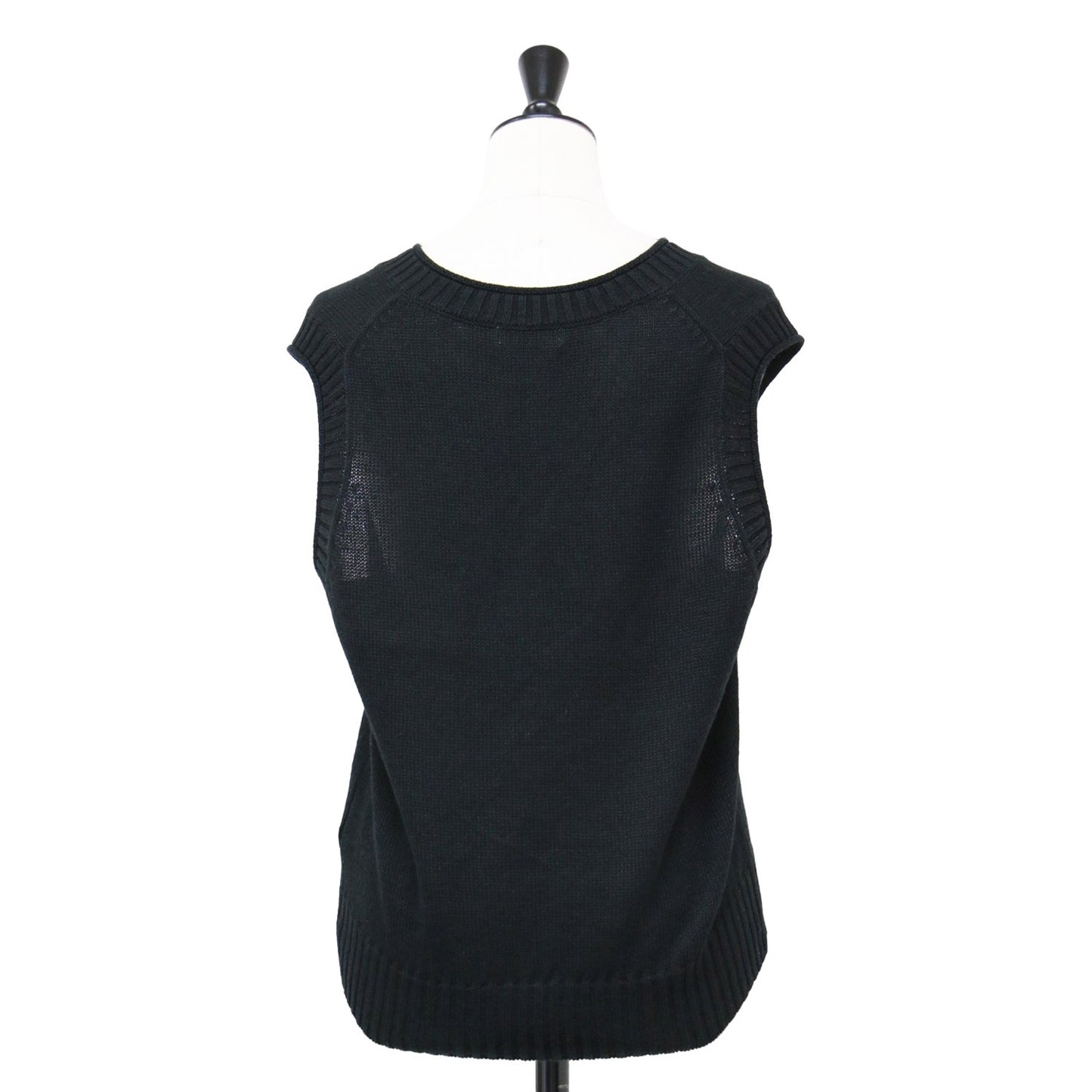 ニット ベスト / Vネック リネン コットン シルク