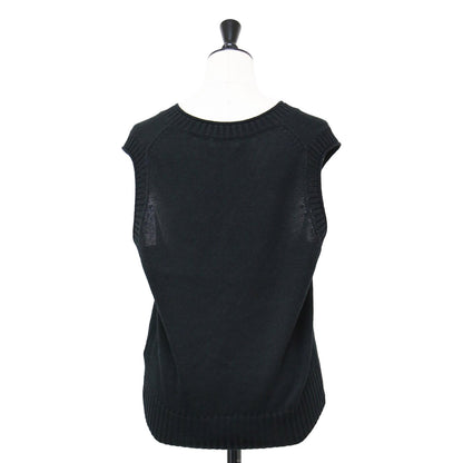 ニット ベスト / Vネック リネン コットン シルク