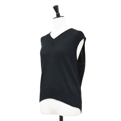 ニット ベスト / Vネック リネン コットン シルク