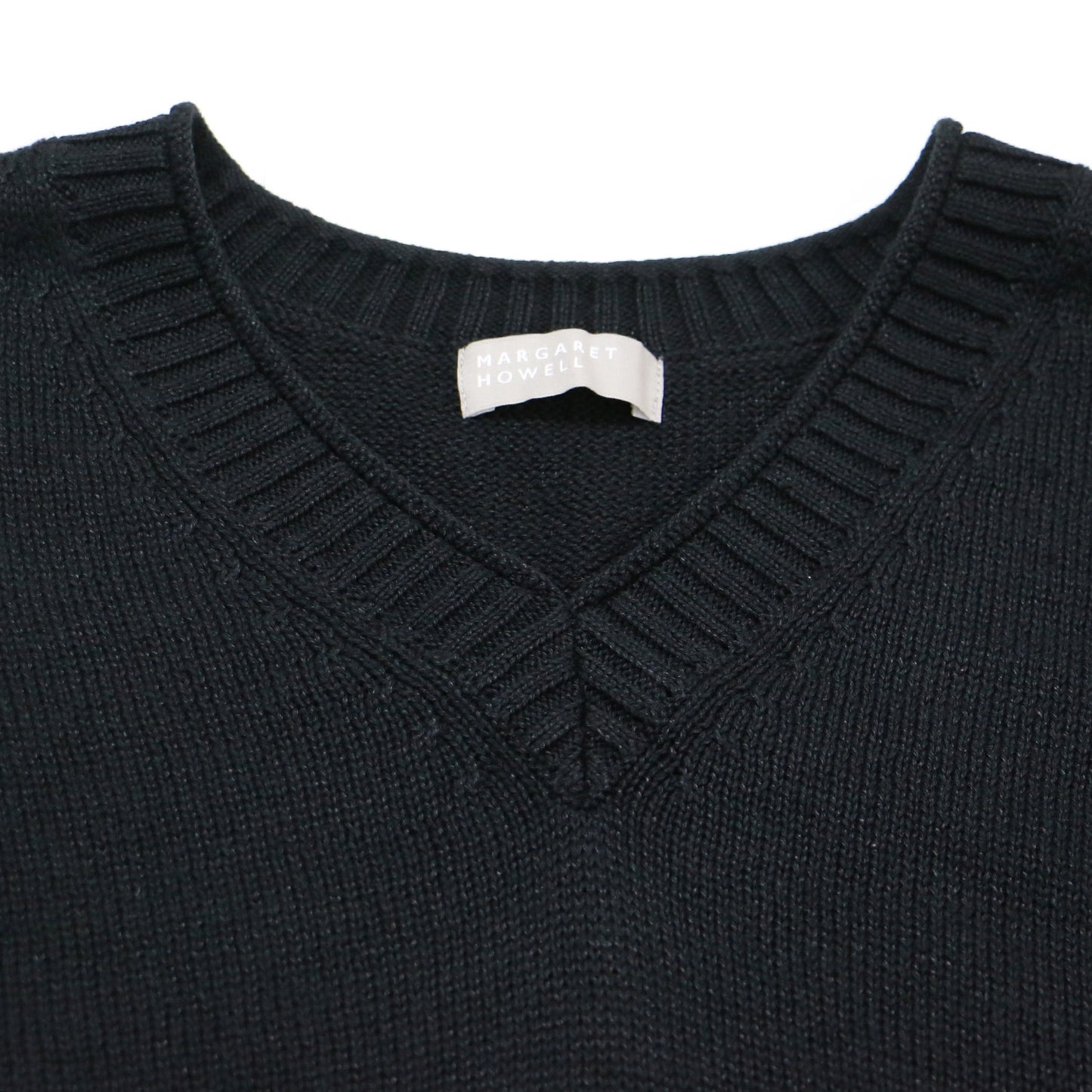 ニット ベスト / Vネック リネン コットン シルク