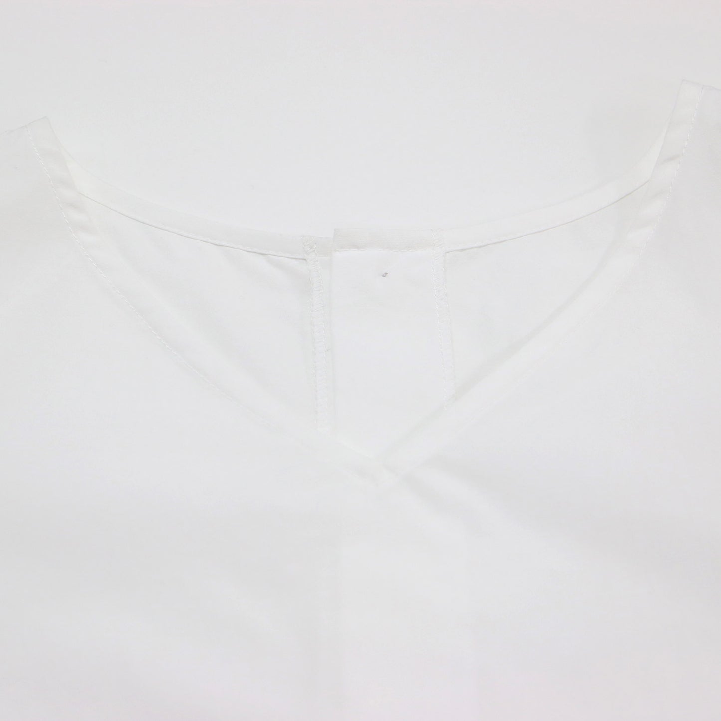 24春夏 ボリュームスリーブ ブラウス / Vネック 長袖 7分袖 ギャザー フリル ティアード コットン