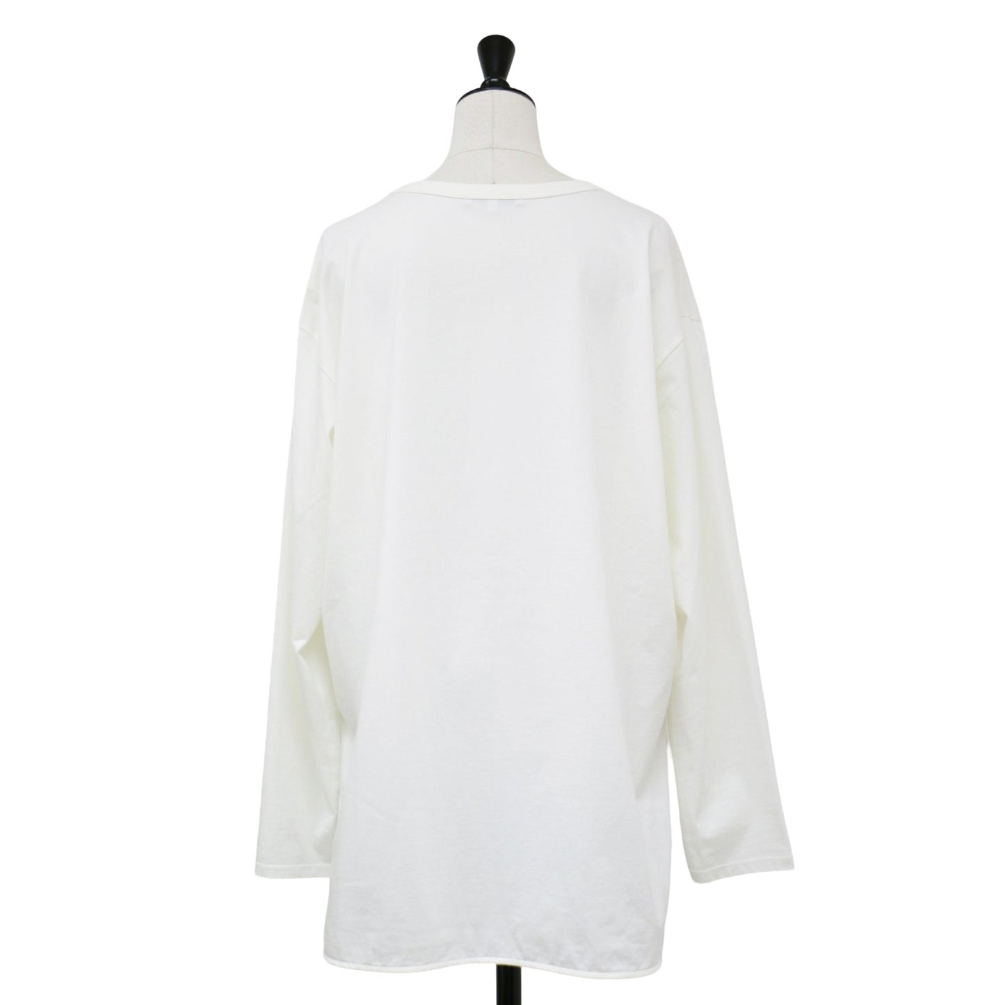 25春夏 コットン ベアジャージー ロング Tシャツ / カットソー クルーネック 長袖 無地 シャツテール