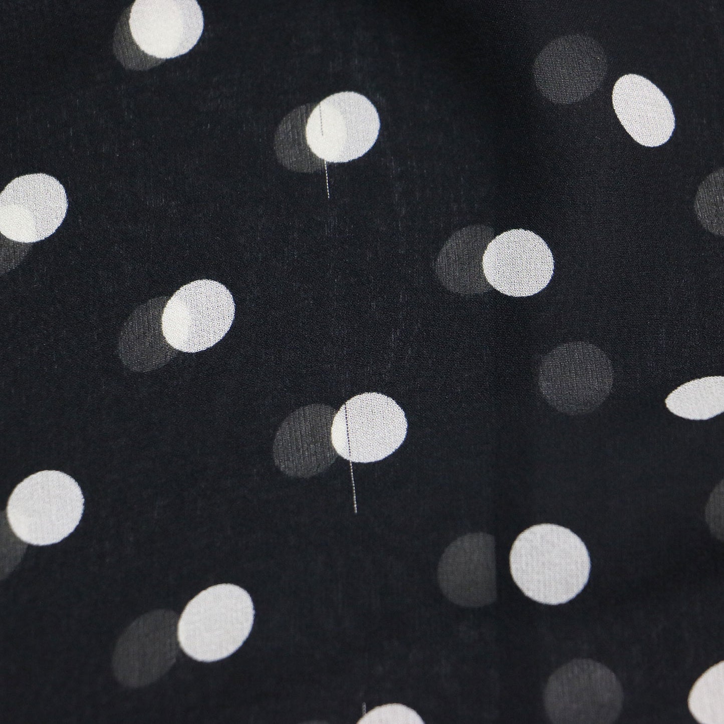 ポルカドット シルク チュニック ブラウス / POLKA DOT SILK FLUID TUNIC キーネック リボン シフォン