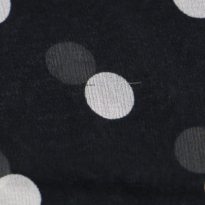 ポルカドット シルク チュニック ブラウス / POLKA DOT SILK FLUID TUNIC キーネック リボン シフォン